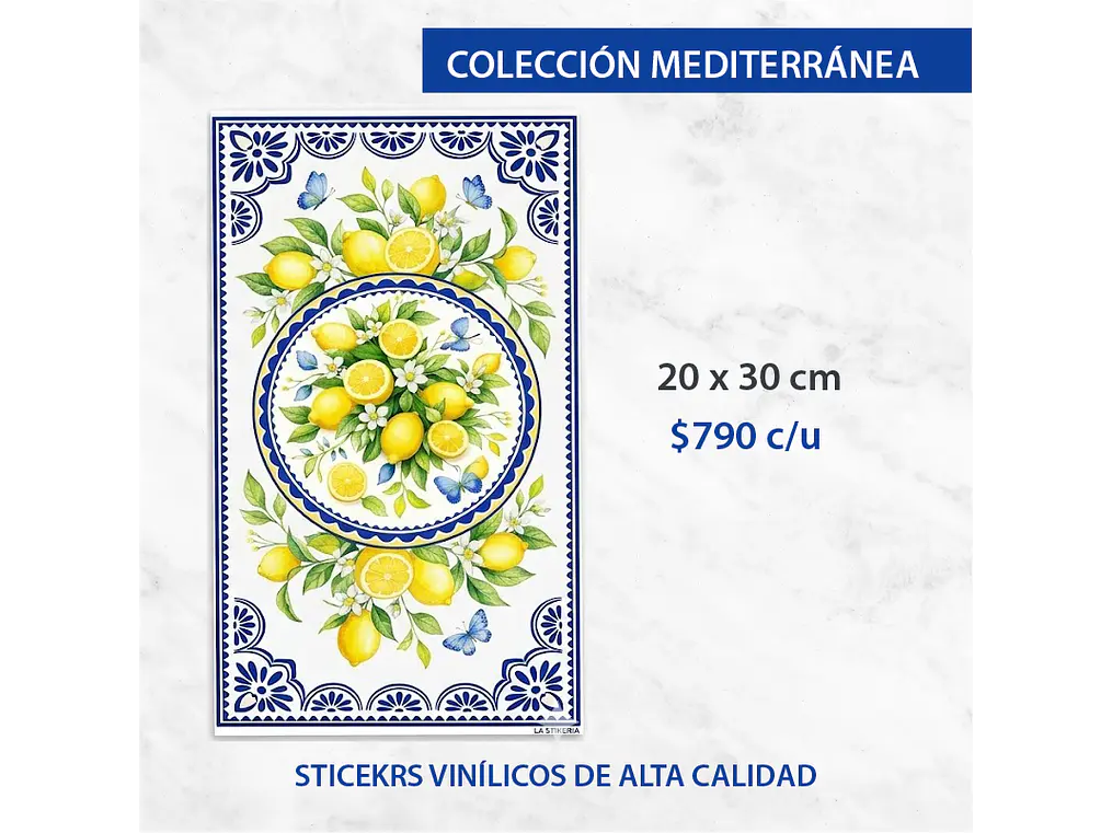 Sticker 'Citrus Wave' - Estilo Mayólica 4