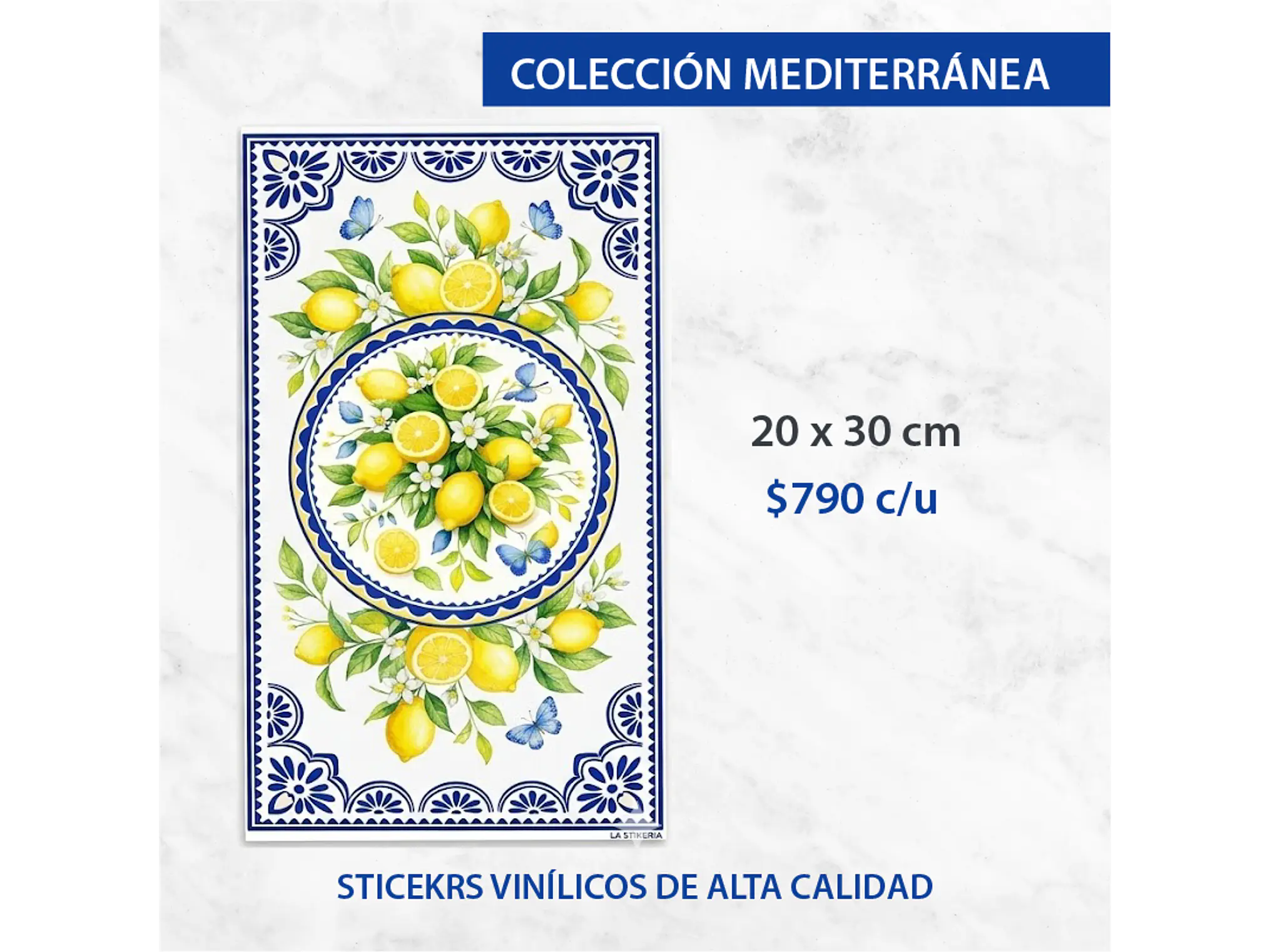 Sticker 'Citrus Wave' - Estilo Mayólica 4