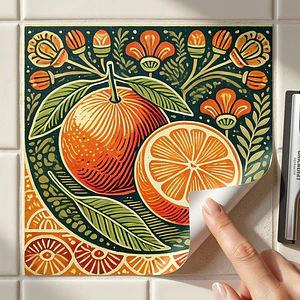 Azulejo Naranja Folk 🍊✨