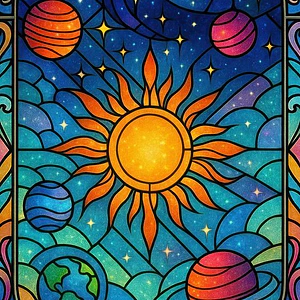 Azulejo Cosmos Solar 🌞🌌