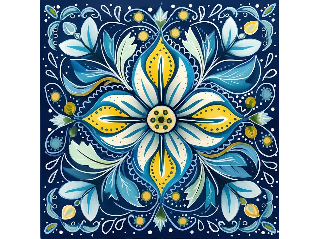Floral Azul 1