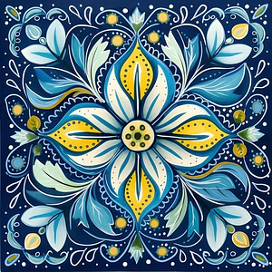 Floral Azul