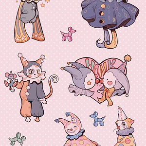Mega Pack de Stickers Coquette & Pastel (Colección Completa 4 Hojas)
