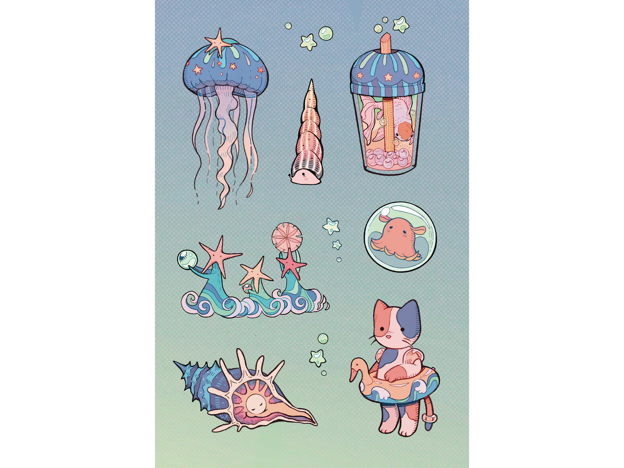 Mega Pack de Stickers Coquette & Pastel (Colección Completa 4 Hojas) 4