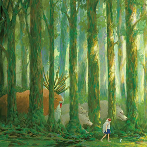 Póster La Princesa Mononoke - Edición Japonesa Bosque Sagrado