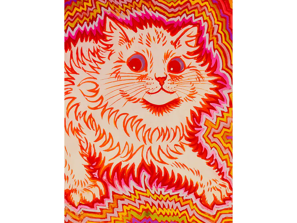 Gato Psicodélico (Estilo Louis Wain) 1