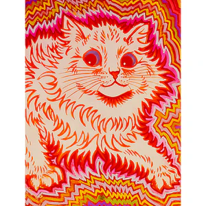 Gato Psicodélico (Estilo Louis Wain)