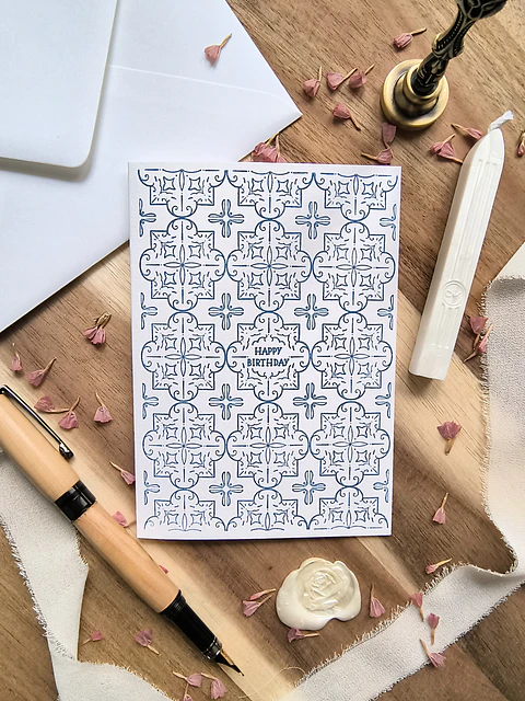 Happy Birthday Azulejos Greeting Card