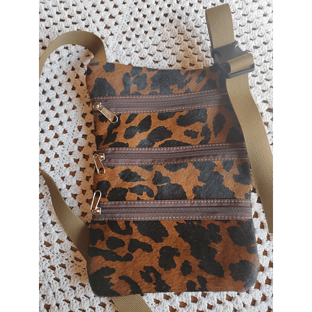 Cartera de Cuero Animal Print