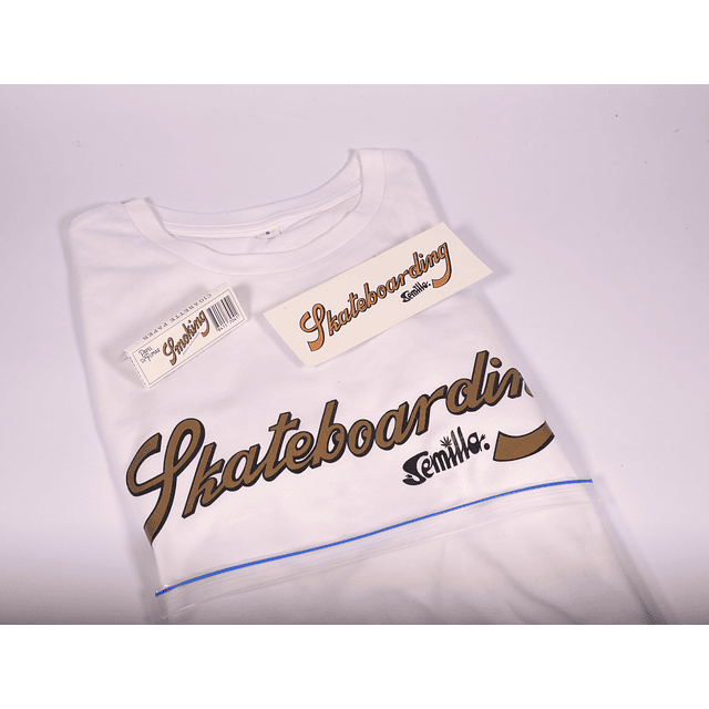 Polera Skateboarding Semilla Blanca 