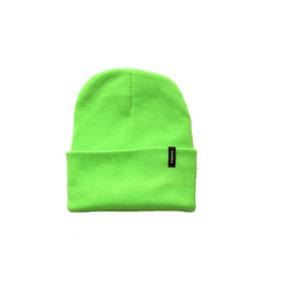 Gorro Lana Verde Florecente Liso