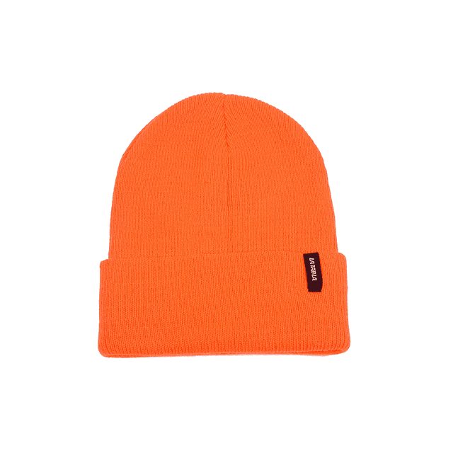 Gorro Lana Naranja Florecente Liso