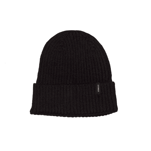 Gorro Lana Acanelado Negro Grande