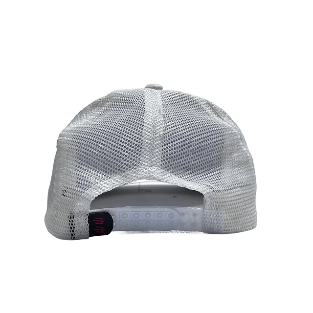 Gorro Malla Blanco Logo Triangulo 