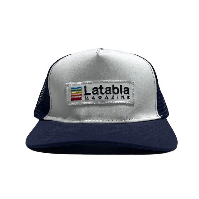 Gorro Malla azul-blanco Logo Triangulo 