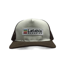 Gorro Malla cafe-blanco Logo Triangulo 