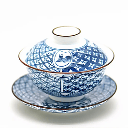 Gaiwan 120 ml azul - Pescador