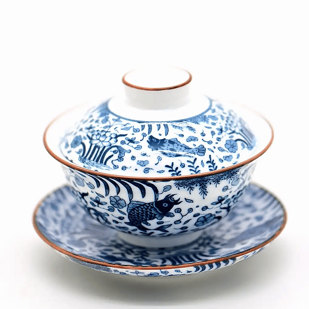 Gaiwan 120 ml azul - Peces