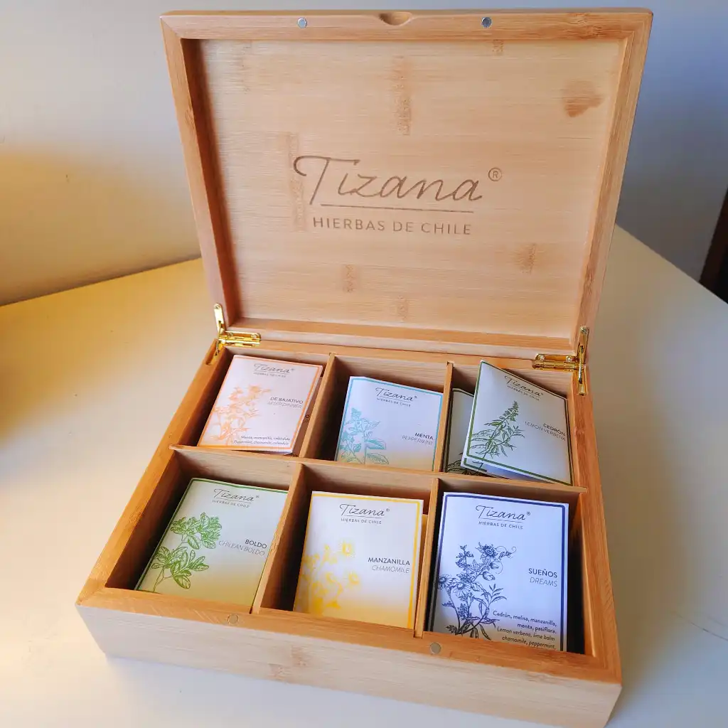 Caja de té con Selección Tizana 6 Agüitas en Bolsitas Individuales