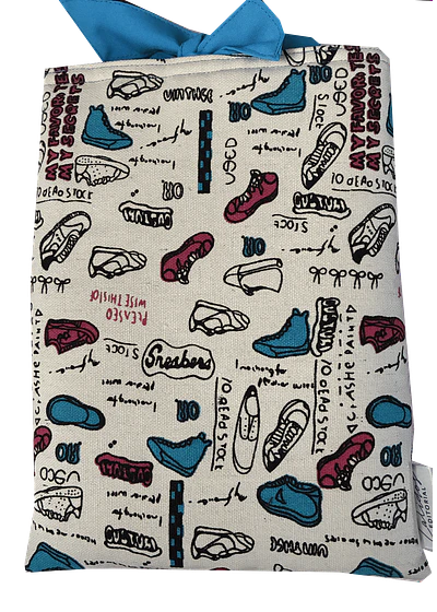 Funda de libro con cinta 20 x 28 cm - zapatilla clara