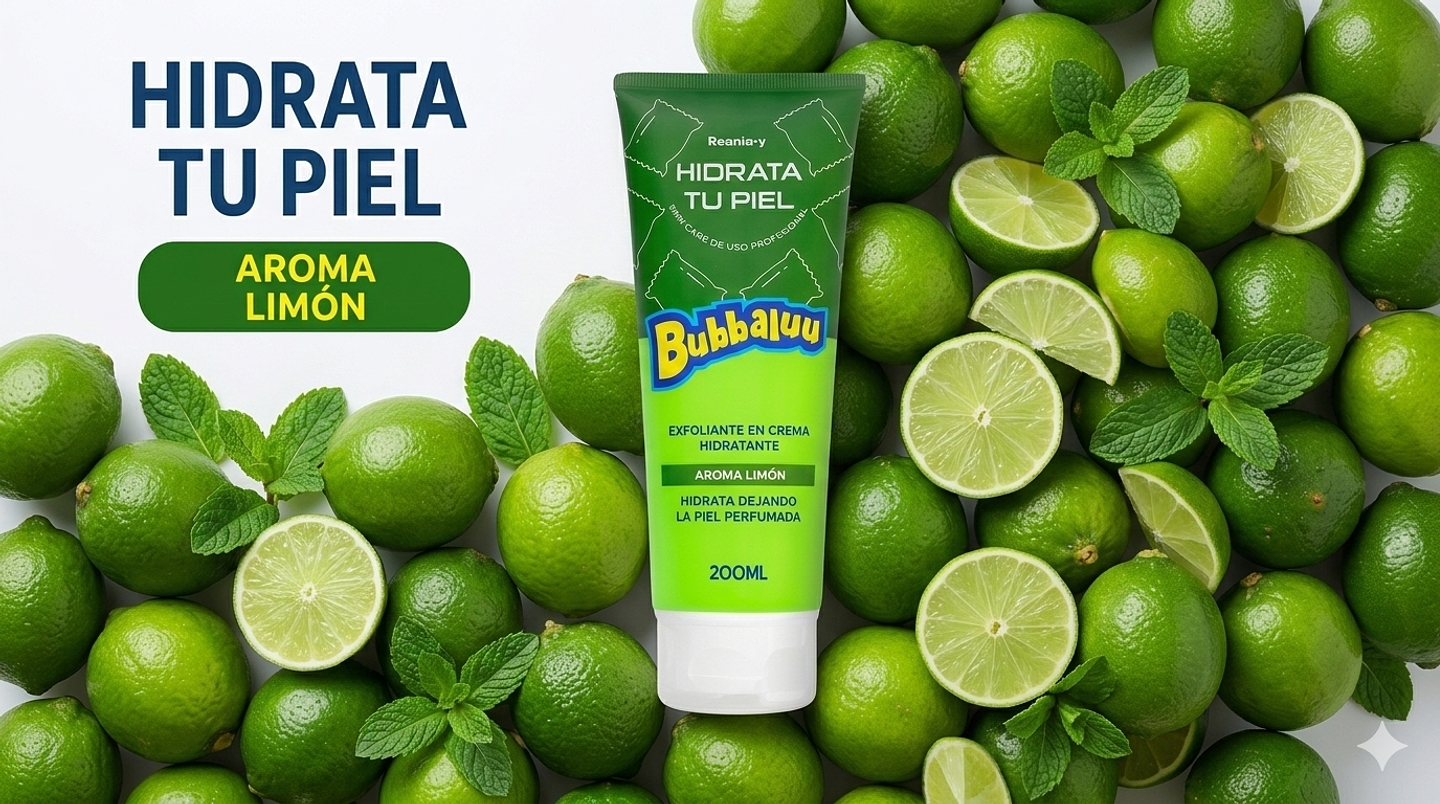 exfoliante bubbaluu con aroma a limón  1