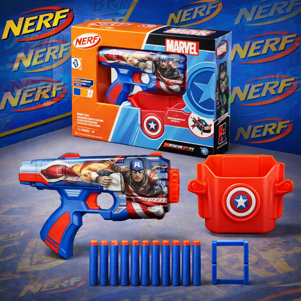 Lanzador Nerf Marvel Capitán América 1