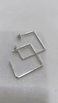 aros de plata cuadrados  - Miniatura 1