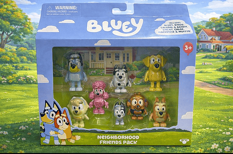 Figuras articuladas Bluey y amigos - Neighborhood
