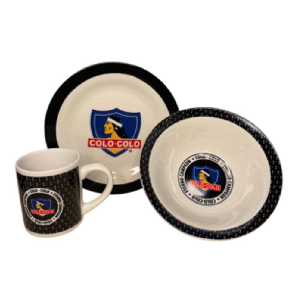 set desayuno cerámica colo colo  1