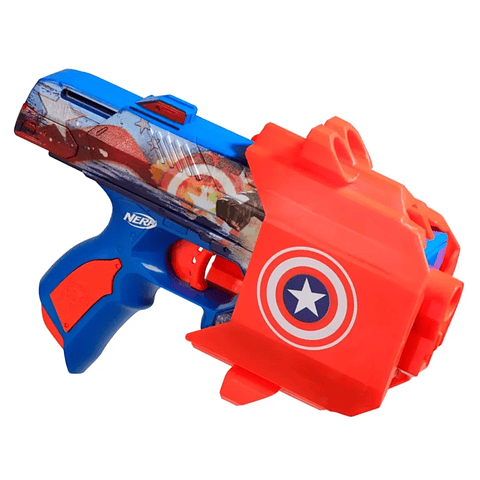 LANZADOR NERF MARVEL CAPITÁN AMÉRICA