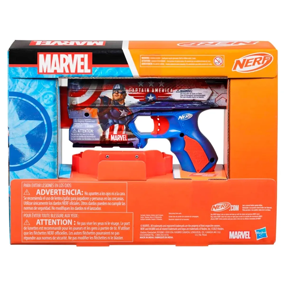 LANZADOR NERF MARVEL CAPITÁN AMÉRICA 3