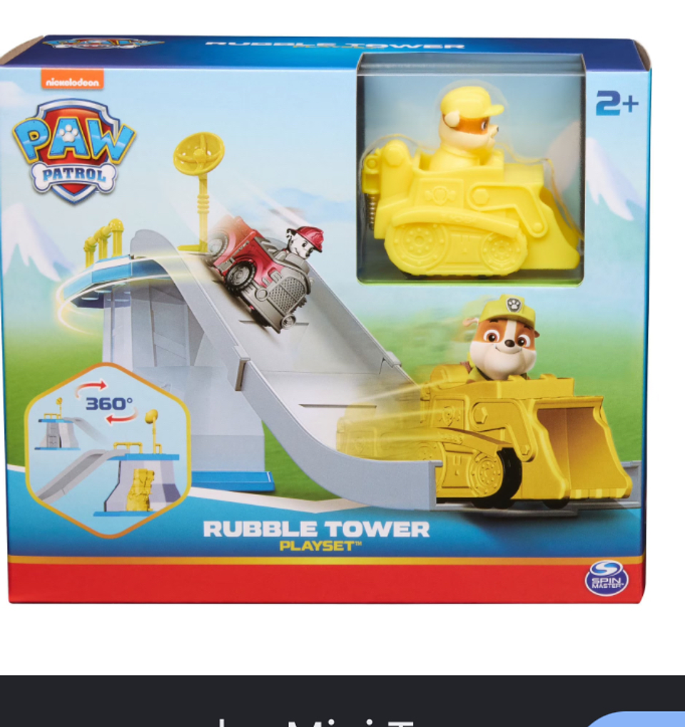 FIGURA MINI TORRE CON 1 AUTO PAW PATROL  1