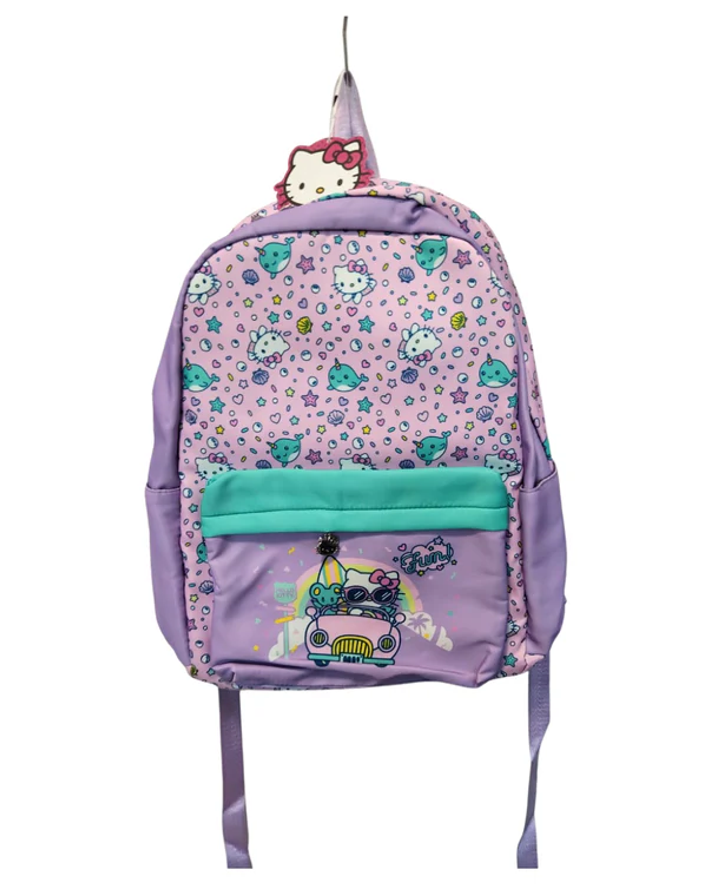 mochila hello Kitty morada  1