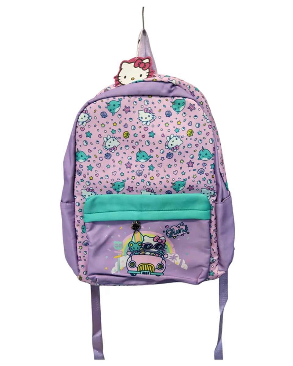 mochila hello Kitty morada  1