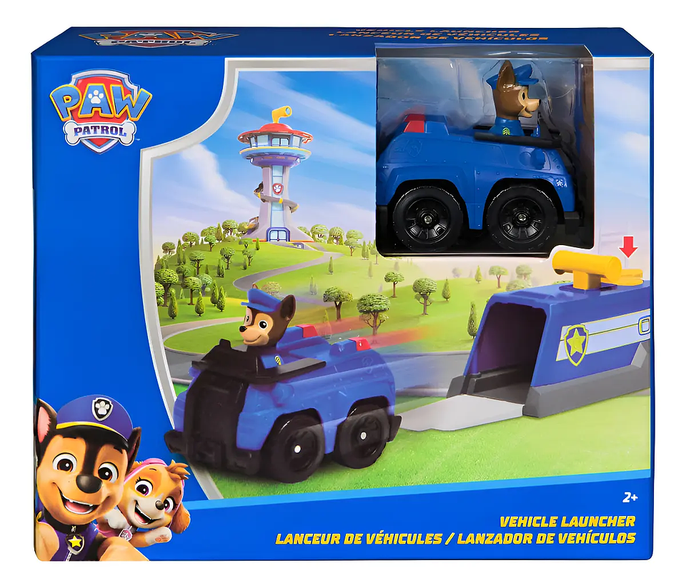 Paw Patrol Lanzador De Vehículos Azul Chase 1