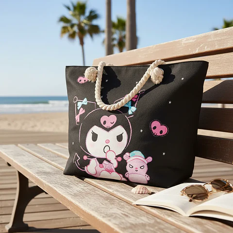 bolso de paya kuromi 