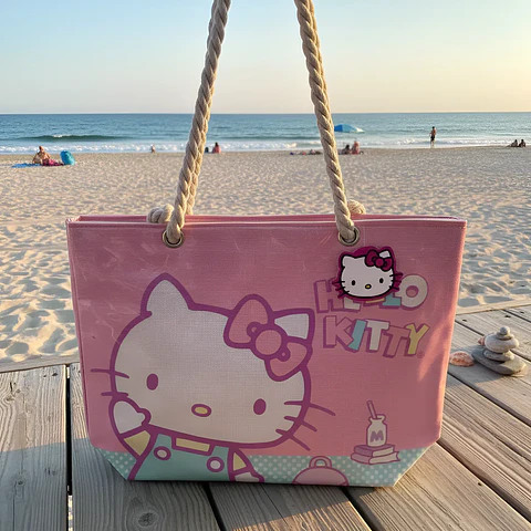 bolso de playa hello kitty