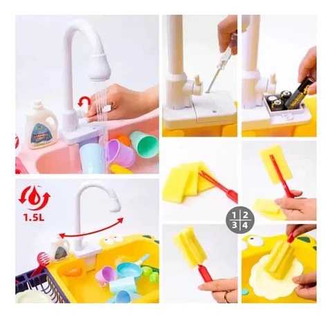 Juguete Fregadero Para Niños Lava Losa Juego