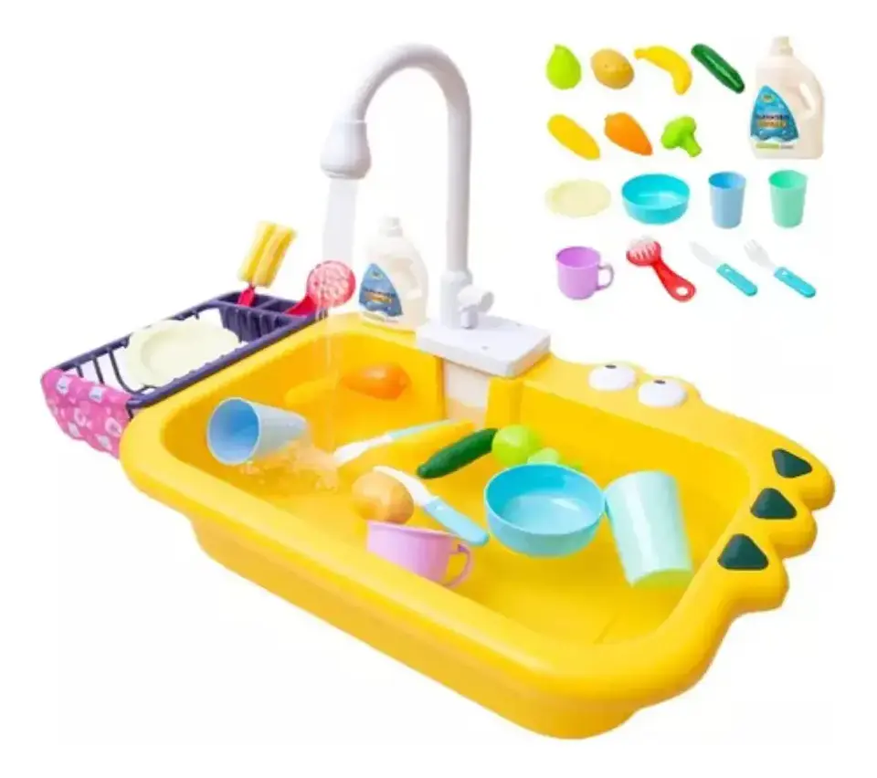Juguete Fregadero Para Niños Lava Losa Juego 3