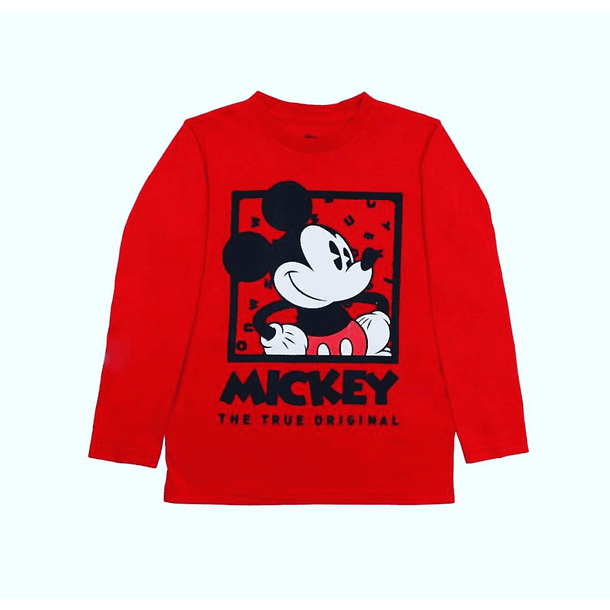 Polera Mickey Mouse Niño Talla 6 Algodón