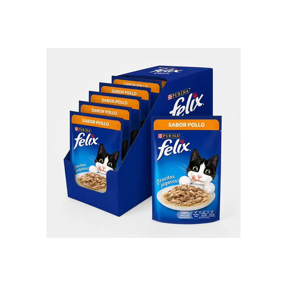 Félix Trocitos Jugosos Sabor Pollo 85g  2