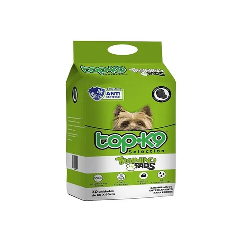 Sabanillas de Entrenamiento 30 unidades 60x60 Top K9 -Antibacterial Carbón Activo