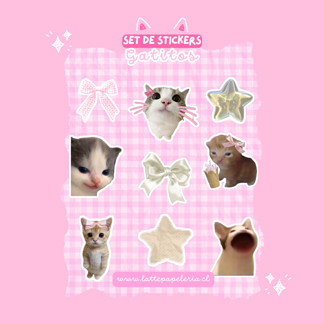Set de Stickers Gatitos 1