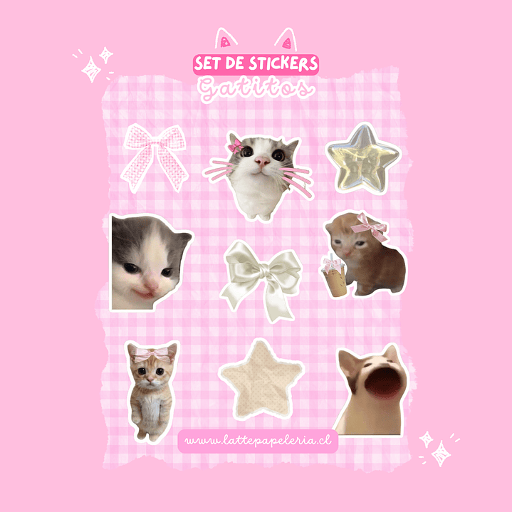 Set de Stickers Gatitos 1