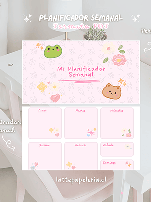 Planificador Semanal Horizontal PDF