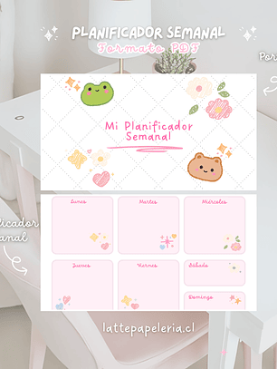 Planificador Semanal Horizontal PDF
