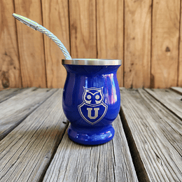 Mate Acero Universidad de Chile + Bombilla (200ml)