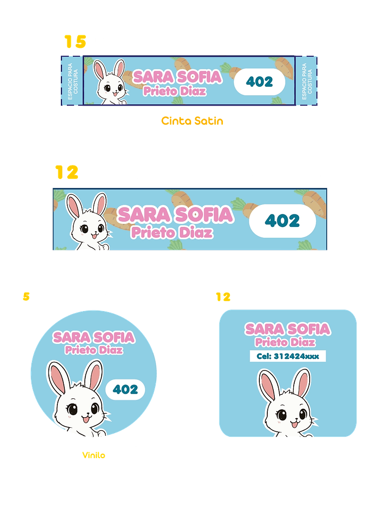 Kit stickers escolares delicadas con costurita 1