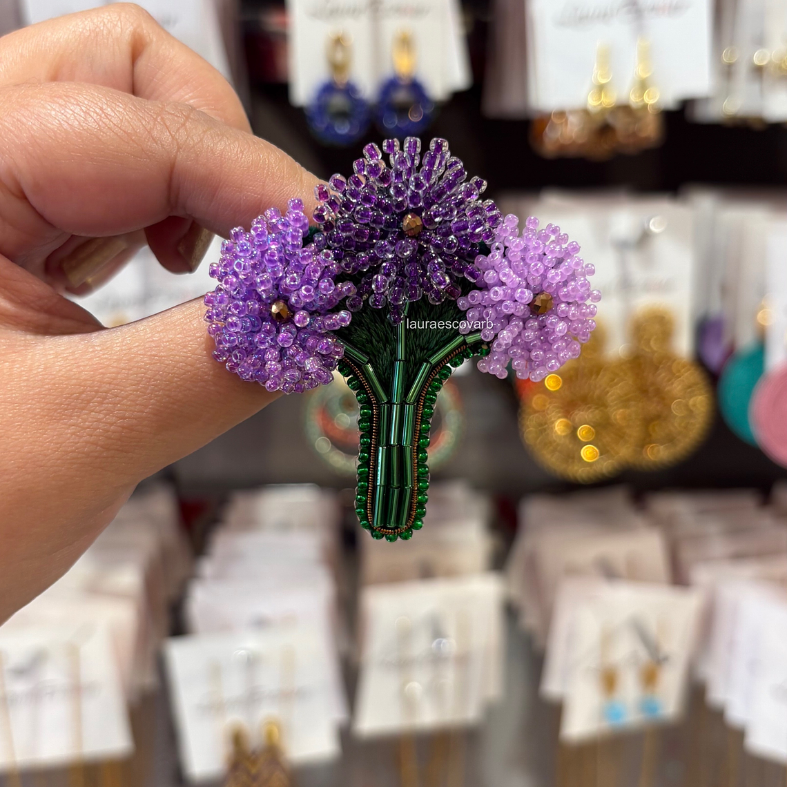 Prendedor Ramo 3 flores 3