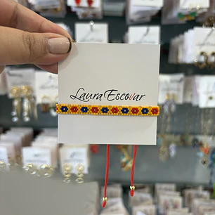 Pulsera flor con dorado Colombia
